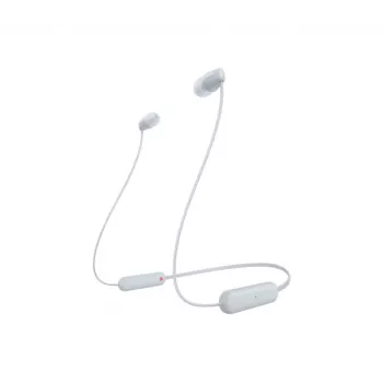 Sony WI-C100 ausinės belaidės į ausis įdedamos skambučiams / muzikai „Bluetooth“ baltos