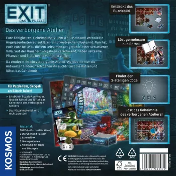 Dėlionė Kosmos EXIT – The Puzzle: The Hidden Atelier, 500 vnt.