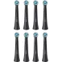 Oral-B iO Ultimate Clean pakaitinės šepetėlių galvutės – 8 vnt. pakuotė, juodos, skirtos puikiam apnašų šalinimui