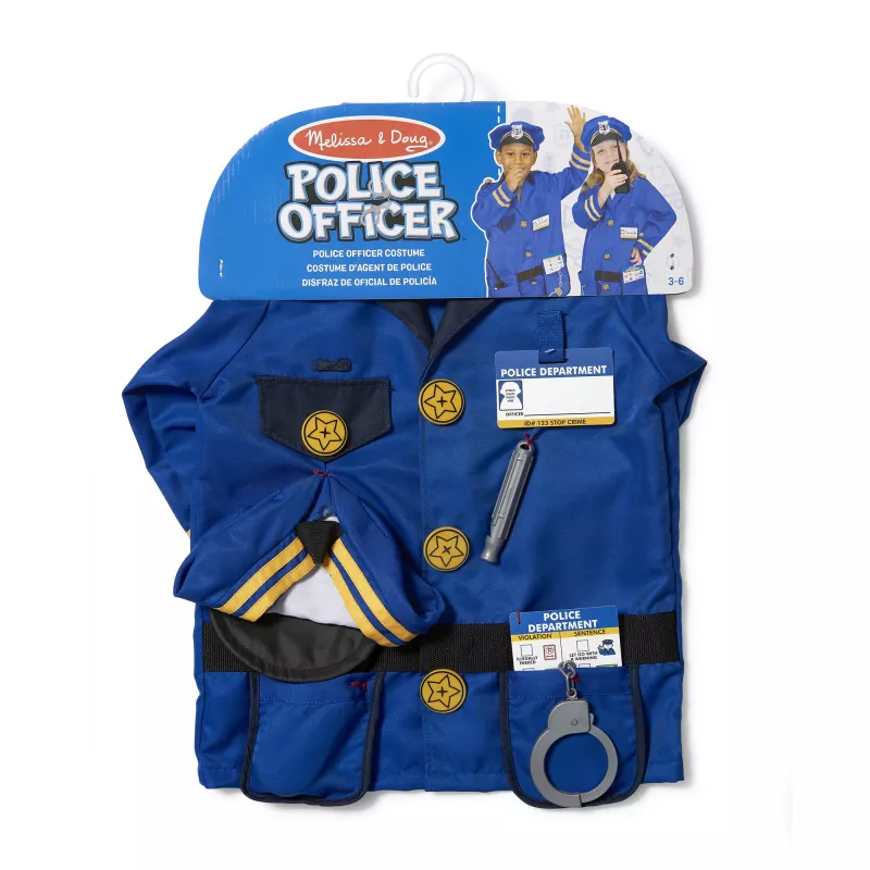 Melissa & Doug MPP RLP PoliceOfficerCstmRlplySet GML persirengimo kostiumas vaikui unisex uniforma