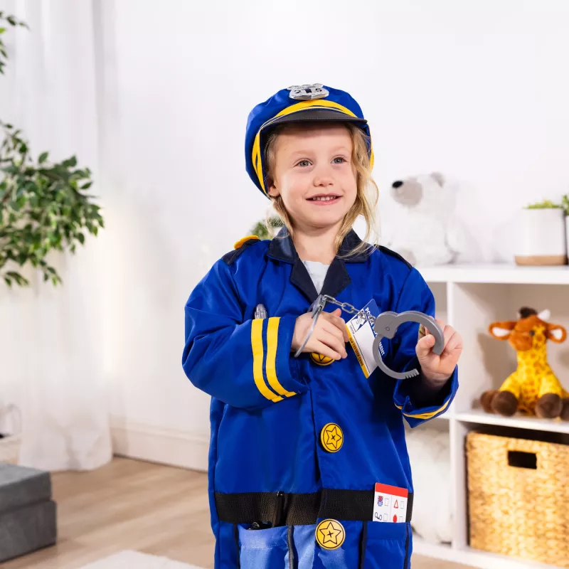 Melissa & Doug MPP RLP PoliceOfficerCstmRlplySet GML persirengimo kostiumas vaikui unisex uniforma