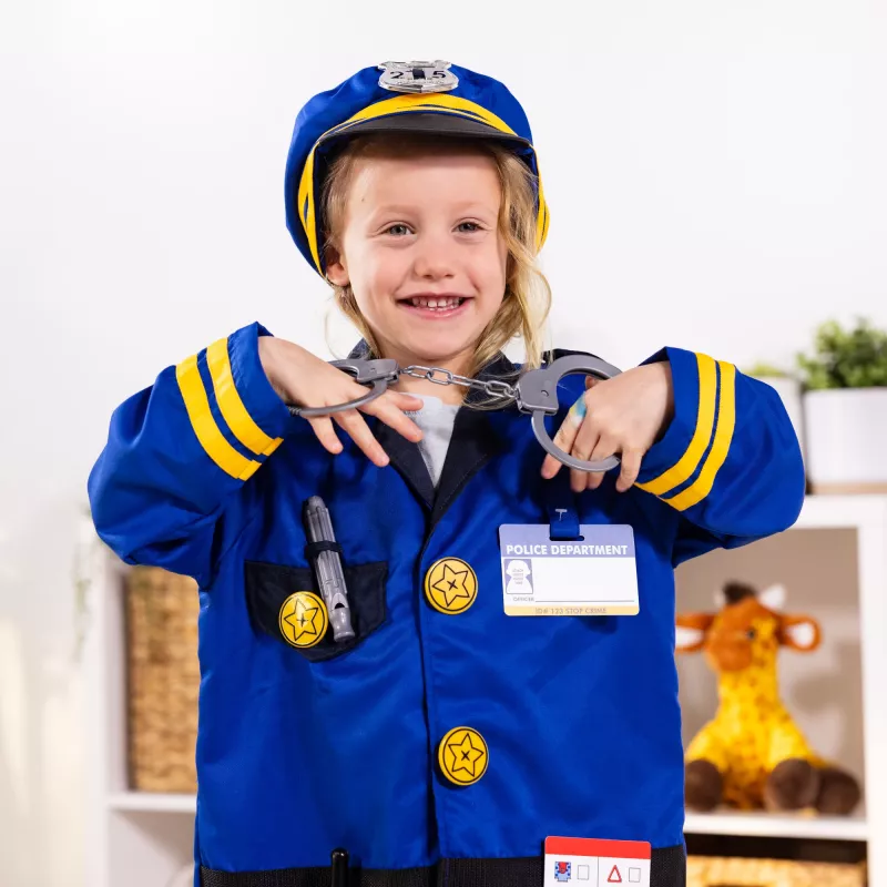 Melissa & Doug MPP RLP PoliceOfficerCstmRlplySet GML persirengimo kostiumas vaikui unisex uniforma
