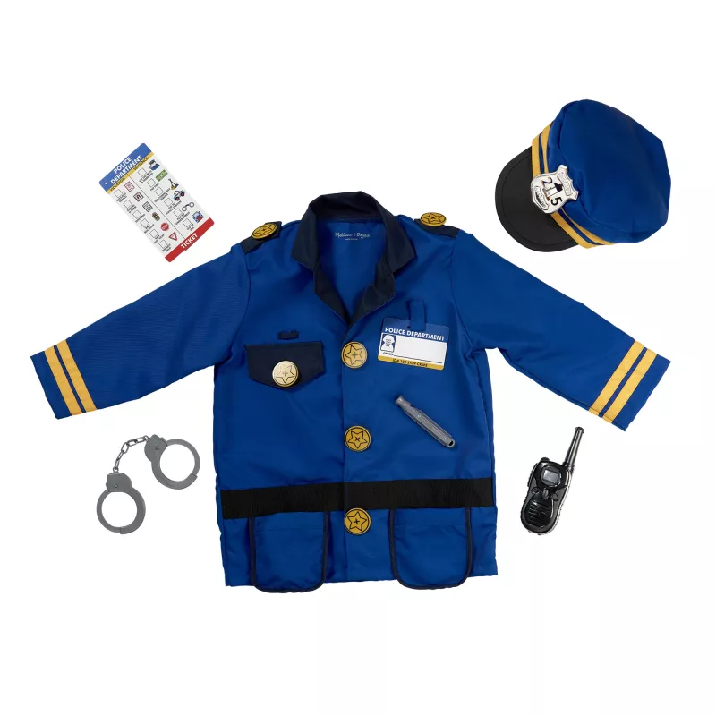 Melissa & Doug MPP RLP PoliceOfficerCstmRlplySet GML persirengimo kostiumas vaikui unisex uniforma