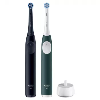 Elektrinis dantų šepetėlis BRAUN Oral‑B iO Series 2 Duo Juoda/Green, įkraunamas, modelis 62418