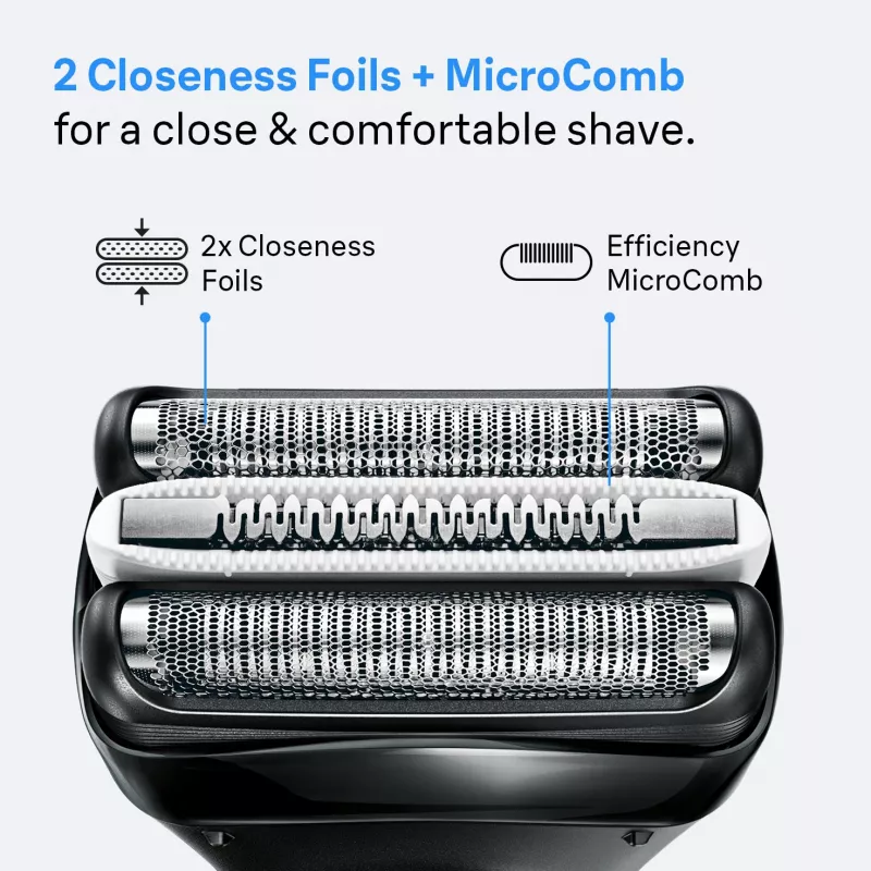 Foil shaver BRAUN Serie 3 3000S, Pilka, foil system, built-in NiMH baterija, AC/baterija power, 57×48×156 mm