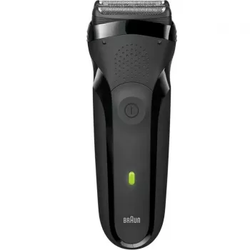 Elektrinė folijinė skutimosi mašinėlė BRAUN Series 3 300s — 2 SensoFoil, įkraunama NiMH, drėgnas ir sausas skutimasis, juoda