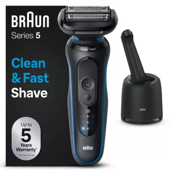 Braun Series 5 52-B7000cc folijos tipo skustuvas su kirpikliu, juodas, ličio jonų baterija
