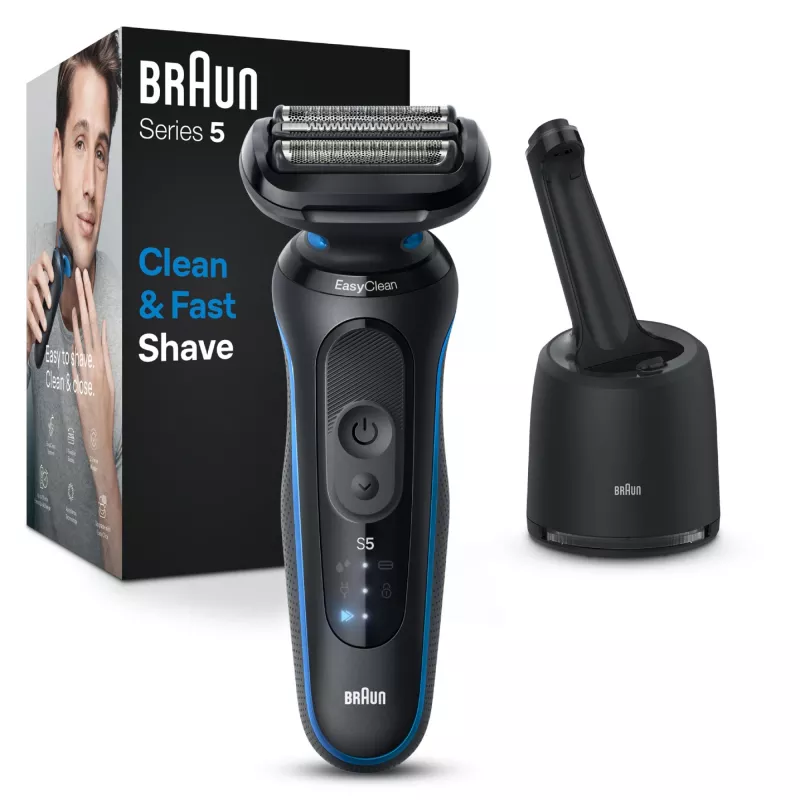 Braun Series 5 52-B7000cc folijos tipo skustuvas su kirpikliu, juodas, ličio jonų baterija