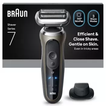Braun Series 7 72-C1200s elektrinė barzdaskutė – drėgnam ir sausam skutimuisi, juoda/bronzinė, nerūdijantis plienas
