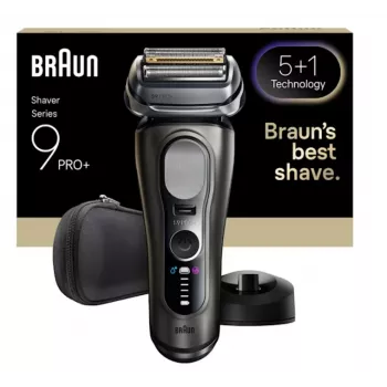 Foil tipo barzdaskutė Braun Series 9 Pro+ 9615S Juoda Pilka Nerūdijantis plienas