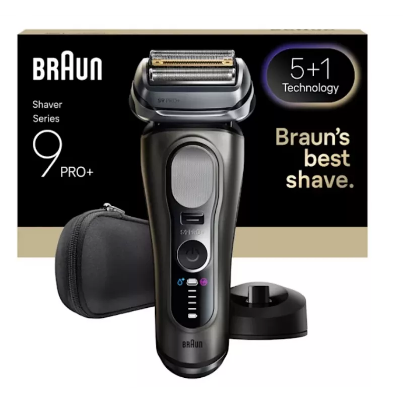 Foil tipo barzdaskutė Braun Series 9 Pro+ 9615S Juoda Pilka Nerūdijantis plienas