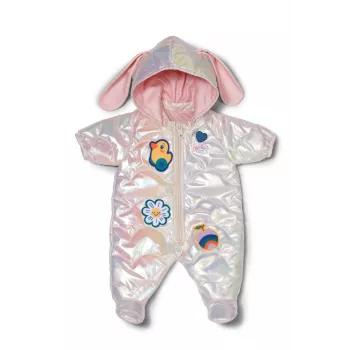 Peterkin BABY born žieminis kombinezonas Cream lėlėms 43 cm, sulankstomas, nuo 3 metų