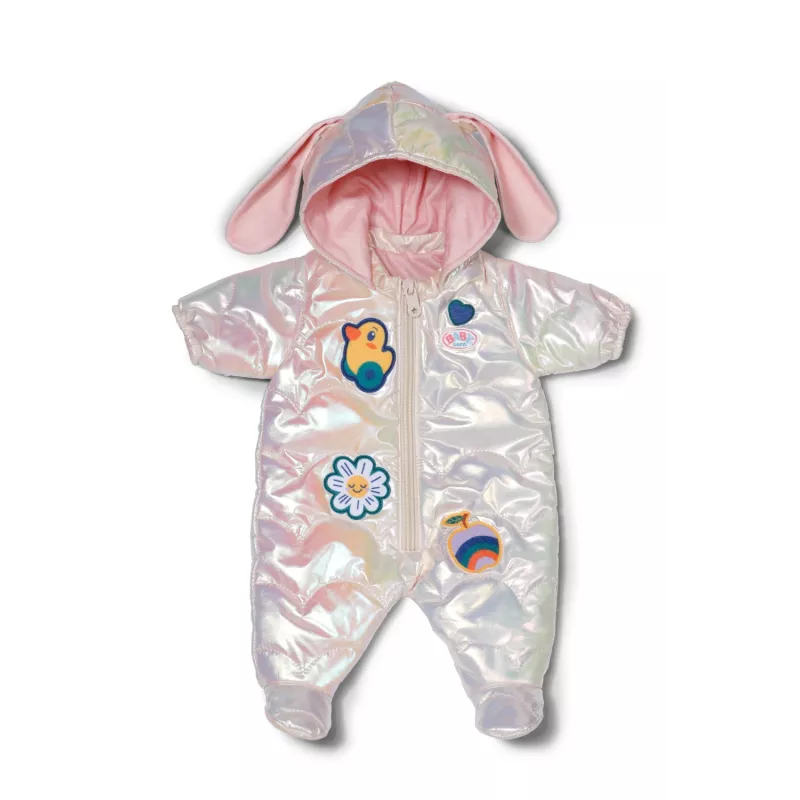 Peterkin BABY born žieminis kombinezonas Cream lėlėms 43 cm, sulankstomas, nuo 3 metų