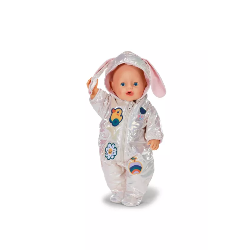 Peterkin BABY born žieminis kombinezonas Cream lėlėms 43 cm, sulankstomas, nuo 3 metų