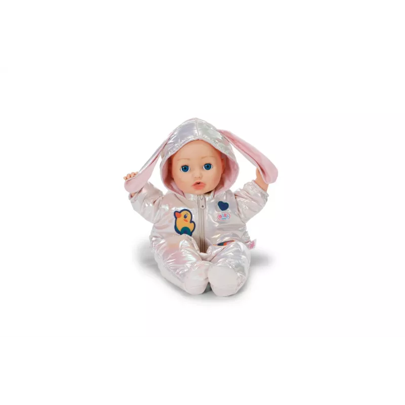 Peterkin BABY born žieminis kombinezonas Cream lėlėms 43 cm, sulankstomas, nuo 3 metų