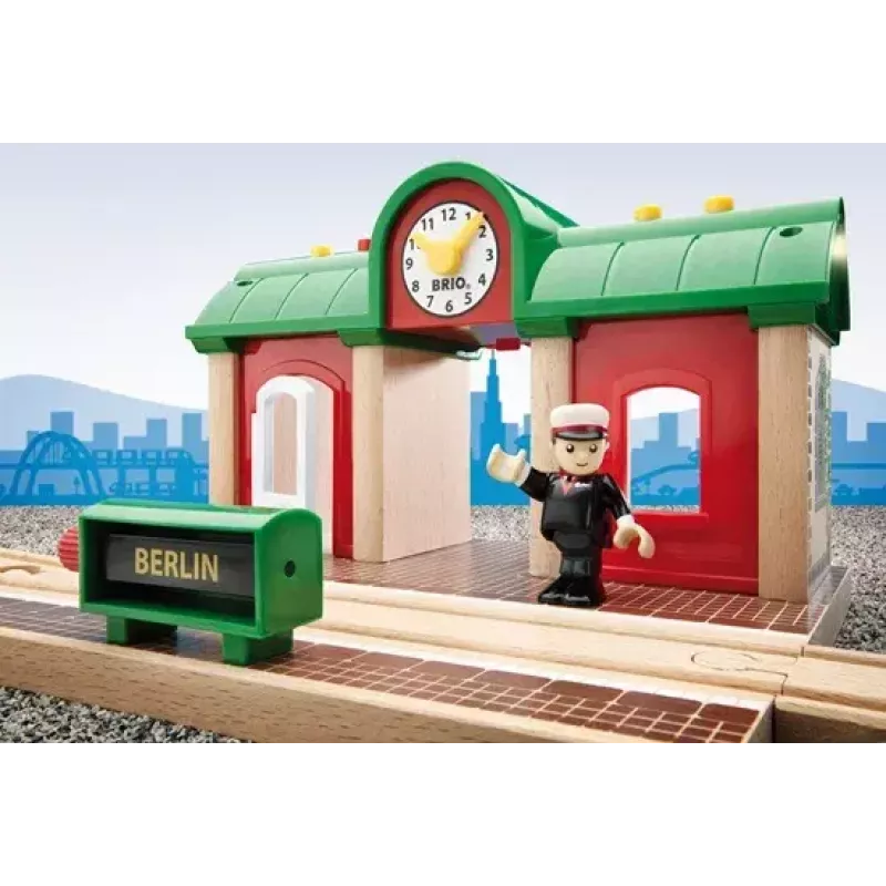 Model Railway Record & Play Station by Ravensburger – BRIO, 3 dalys, AA baterija, juoda/žalia/raudona