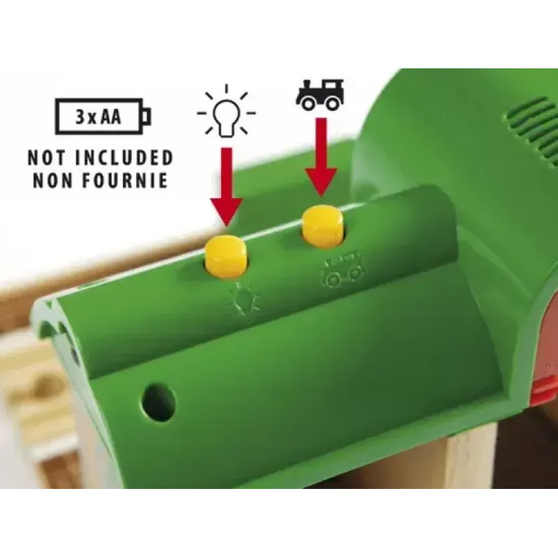 Model Railway Record & Play Station by Ravensburger – BRIO, 3 dalys, AA baterija, juoda/žalia/raudona