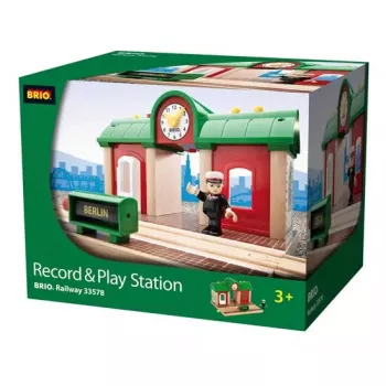 Model Railway Record & Play Station by Ravensburger – BRIO, 3 dalys, AA baterija, juoda/žalia/raudona