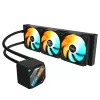 GIGABYTE GAMING 360 skysčio CPU aušintuvas- 3x120mm ARGB ventiliatoriai, įstumiamas fiksavimo mechanizmas, DAISY-CHAIN, suderinamas su Intel LGA 1851 ir AMD AM5