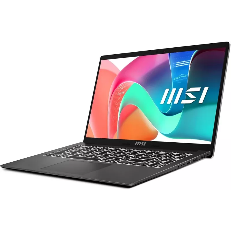 Nešiojamas kompiuteris MSI Modern 15 F13MG-802 — 15,6 colio Full HD, Intel Core i5-1334U, 16 GB RAM, 512 GB SSD, Intel Iris Xe, Windows 11 Home, pilka
