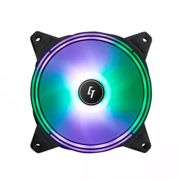 Chieftec NF-1225RGB kompiuterio aušinimo sistema Kompiuterio korpuso ventiliatorius 12 cm Juodas 1 vnt.
