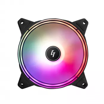Chieftec NF-1225RGB kompiuterio aušinimo sistema Kompiuterio korpuso ventiliatorius 12 cm Juodas 1 vnt.