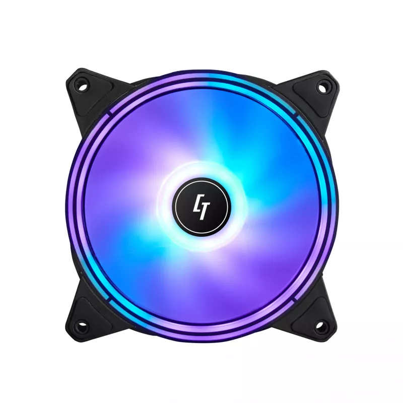 Chieftec NF-1225RGB kompiuterio aušinimo sistema Kompiuterio korpuso ventiliatorius 12 cm Juodas 1 vnt.