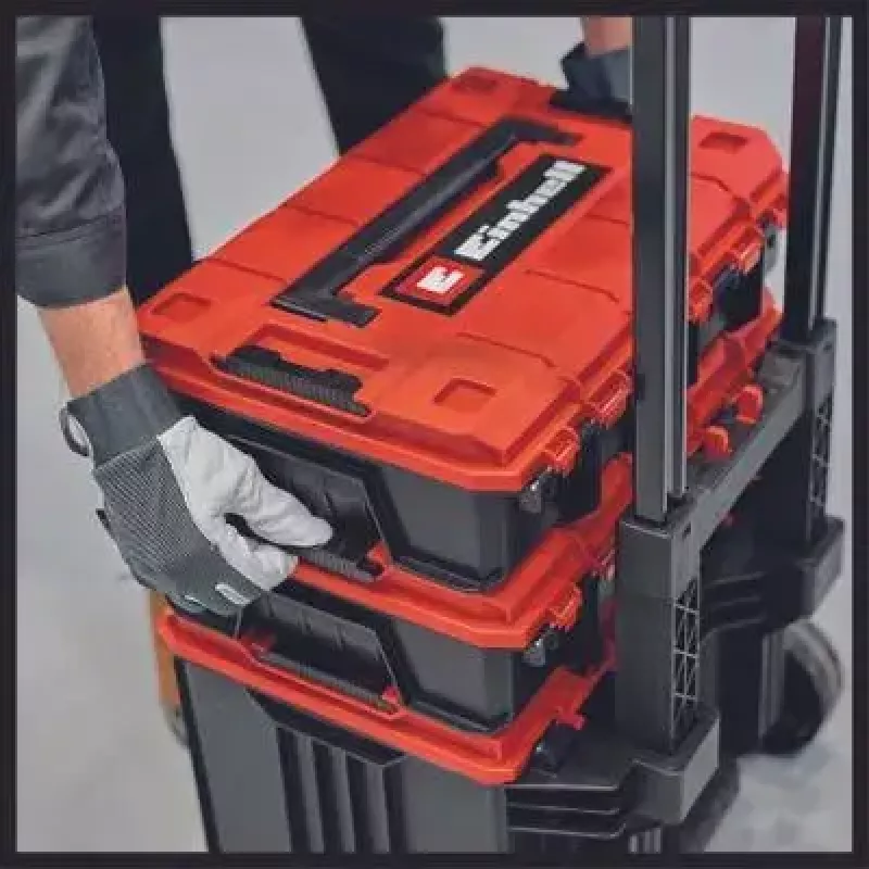 Įrankių dėžė Einhell E-Case L Polipropilenas Juoda Raudona 41.5x27.3x32 cm