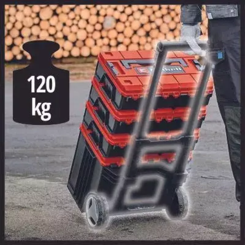 Įrankių dėžė Einhell E-Case L Polipropilenas Juoda Raudona 41.5x27.3x32 cm