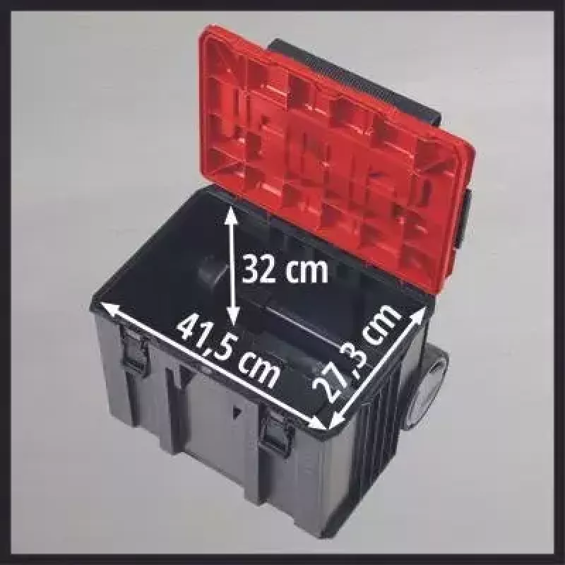 Įrankių dėžė Einhell E-Case L Polipropilenas Juoda Raudona 41.5x27.3x32 cm