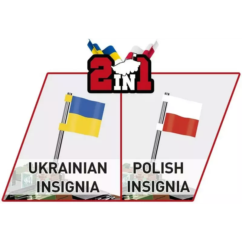 Plytų modelio rinkinys Cobi Ginkluotosios pajėgos KTO Rosomak 2-in-1 (COBI-2629)