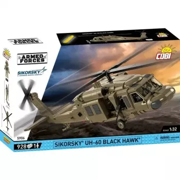 Cobi Sikorsky UH-60 Juoda Hawk konstruktorius, 928 kaladėlės, modelis COBI-5906