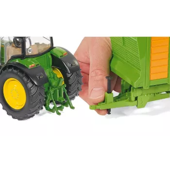 Siku John Deere 6210R, Traktoriaus modelis, 3 m., Metalas, Plastikas, Juoda, Žalia