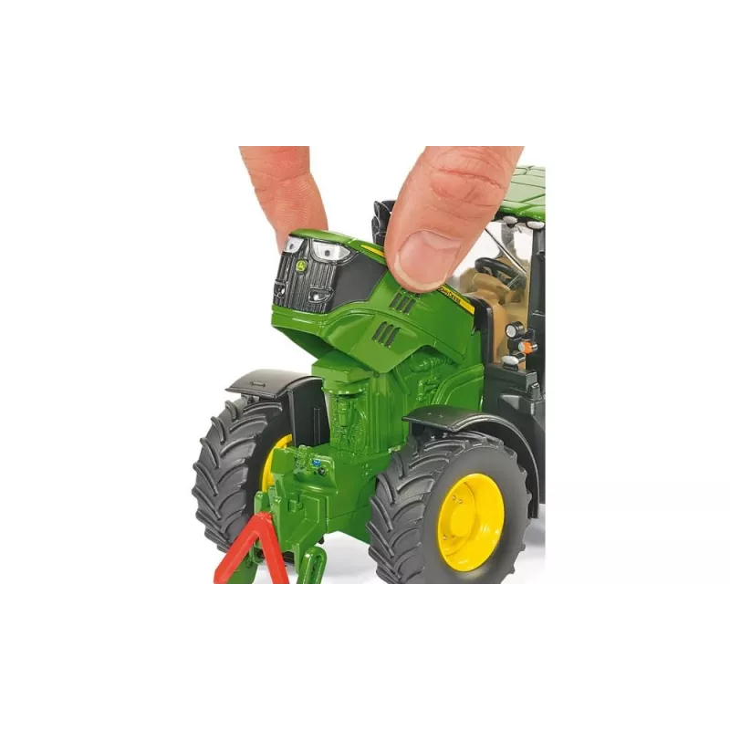 Siku John Deere 6210R, Traktoriaus modelis, 3 m., Metalas, Plastikas, Juoda, Žalia