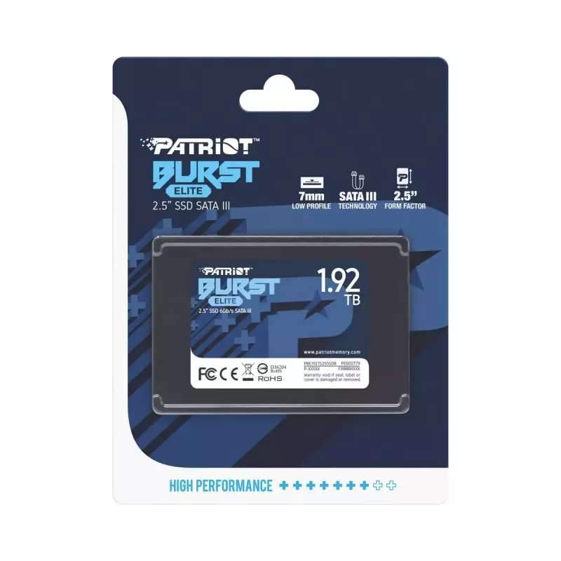 SSD disk Patriot Burst Elite 1.92TB 2.5 col. SATA 3.0 PBE192TS25SSDR