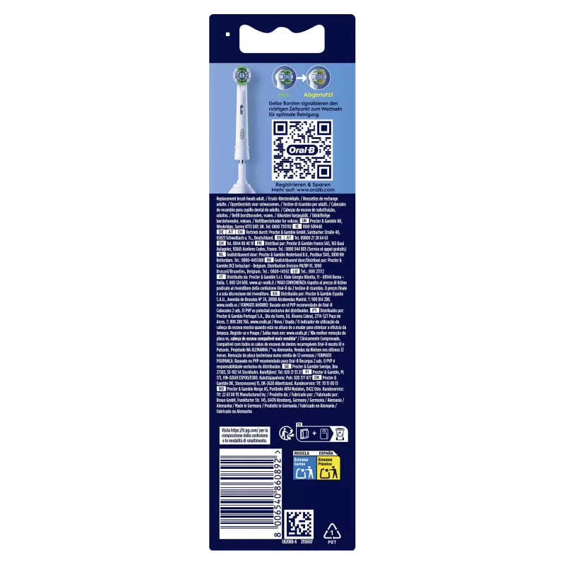Dantų šepetėlių galvutės Braun Oral-B Pro Precision Clean 6 vnt.