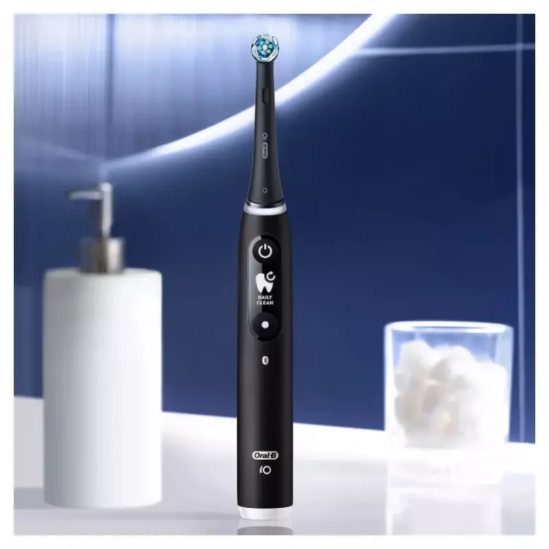 Oral-B iO Duo suaugusiųjų vibracinis dantų šepetėlis Juoda, Rožinė