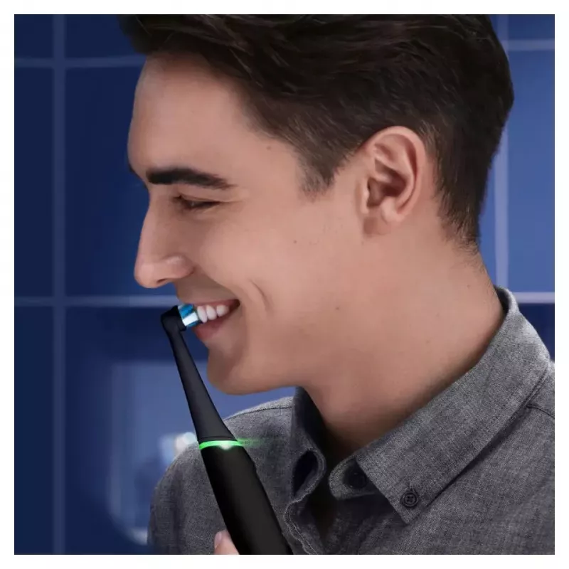 Oral-B iO Duo suaugusiųjų vibracinis dantų šepetėlis Juoda, Rožinė