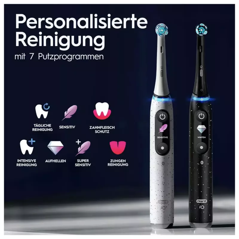 Oral-B iO iO10 suaugusiems skirtas rotacinis dantų šepetėlis, juodas