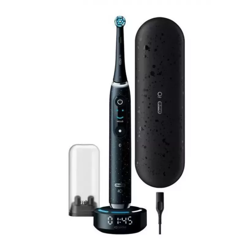 Oral-B iO iO10 suaugusiems skirtas rotacinis dantų šepetėlis, juodas
