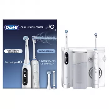 Besisukantis-osciliuojantis dantų šepetėlis Oral-B iO6 White Suaugusiems Baterija 2 šepetėlių galvutės