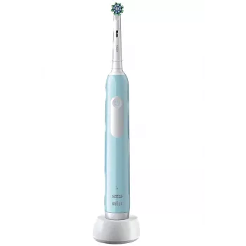 Oral-B Pro 1 Cross Action suaugusiems skirtas rotacinis dantų šepetėlis mėlynas, baltas