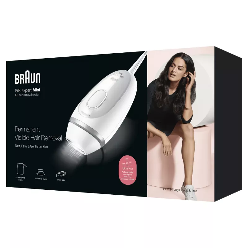 Epilatorius Braun Silk-expert Mini PL1124 intensyvi impulsinė šviesa IPL baltas