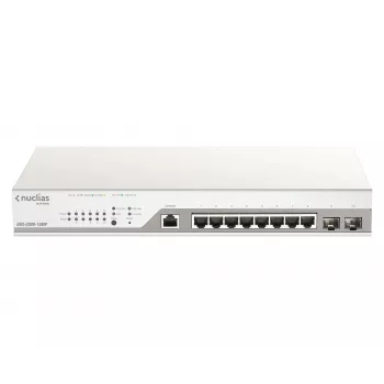 D-Link 10 prievadų Gigabit PoE+ Nuclias išmanusis valdomas jungiklis su 2 SFP prievadais