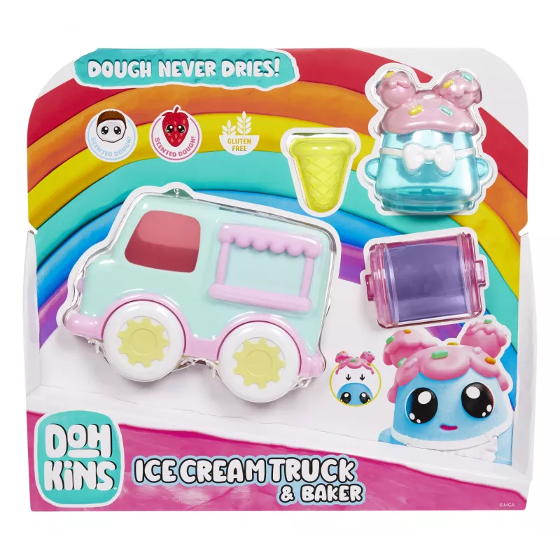 MGA Entertainment DohKins Ice Cream Truck & Baker, Modeliavimo molio žaidimų rinkinys, Įvairiaspalvis, Vaikams, Berniukams/Mergaitėms, 3 m., 99 m.