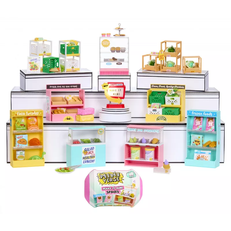 Miniverse Spaces Furniture Pack PDQ, kavinė, 8 m., įvairiaspalvis, plastikinis