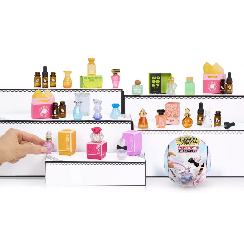 Miniverse Make It Mini Fragrances in PDQ, vaikiškas kvepalų gaminimo rinkinys, 8 m., įvairiaspalvis