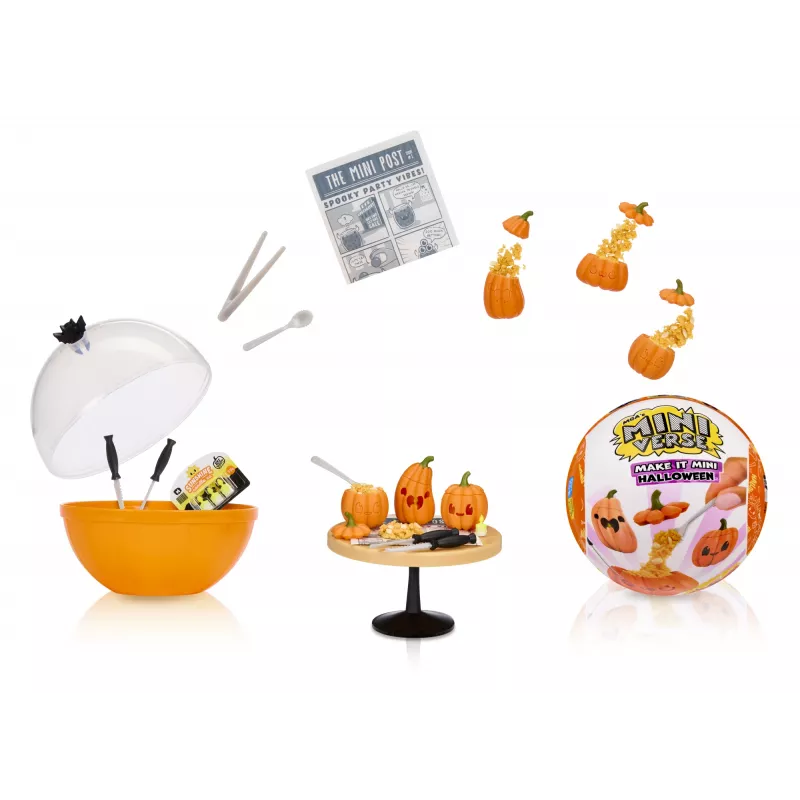 Miniverse MGA's - Make It Mini Halloween PDQ dėžutėje, 8 m., Helovinas, Įvairiaspalvis, Plastikas