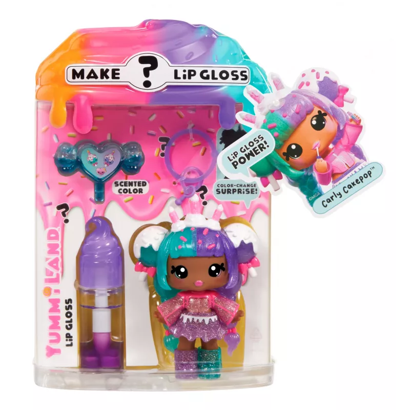 MGA Entertainment Yummiland Mystery Lip Gloss lėlė - Carly Cakepop