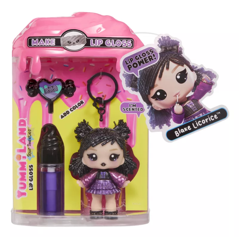 MGA Entertainment Yummiland lūpų blizgesio lėlė Sour Sweeties – Blake Licorice